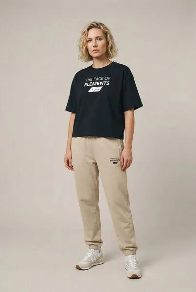 THE FACE OF ELEMENTS The Face of Elements Essential - Relaxed Fit Sweatpant aus Bio-Baumwolle, Dessert dust (braun), – Produktbild 2 von 4