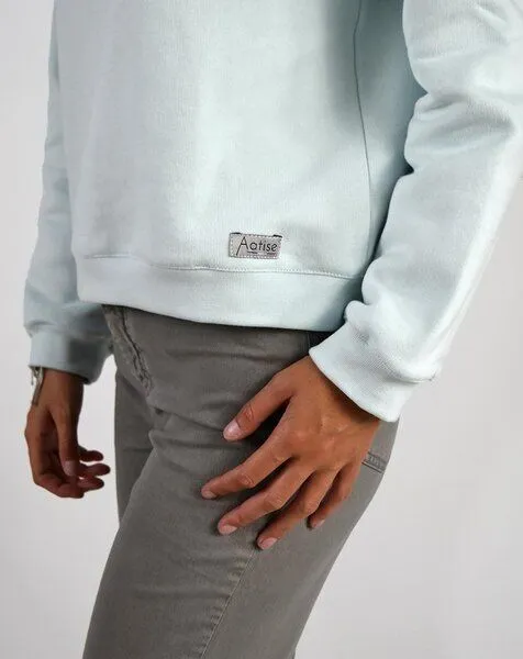 Aatise Aatise Damen-Sweatshirt Zago aus upgecycelter Bio-Baumwolle, Blau, – Produktbild 2 von 4