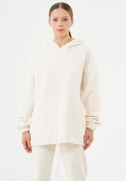 ORGANICATION ORGANICATION ESSENTIALS-HANDE- Soft Touch Oversize Hoodie aus Bio-Baumwolle, Off white, – Produktbild 1 von 4
