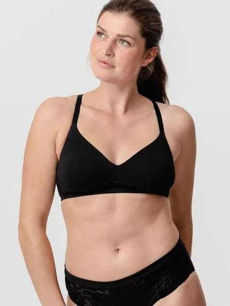 erlich textil erlich textil Amela bügelloser BH aus Bio-Baumwolle, made in Europe, Schwarz, – Produktbild 6 von 7