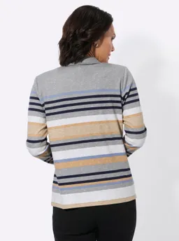 Witt Poloshirt grau-taubenblau-geringelt – Produktbild 1 von 1