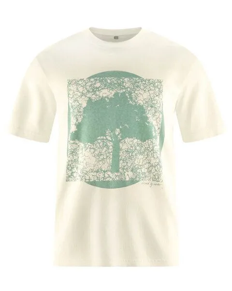 HempAge Hempage Herren T-Shirt Print Hanf Bio Baumwolle, Natur, – Produktbild 1 von 3