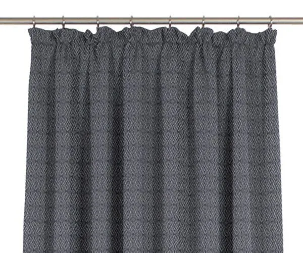 Nature by Adam Nature by Adam Vorhang aus 100% Bio-Baumwolle - Made in Germany - Graphic Ventus, Dunkelblau, – Produktbild 1 von 7