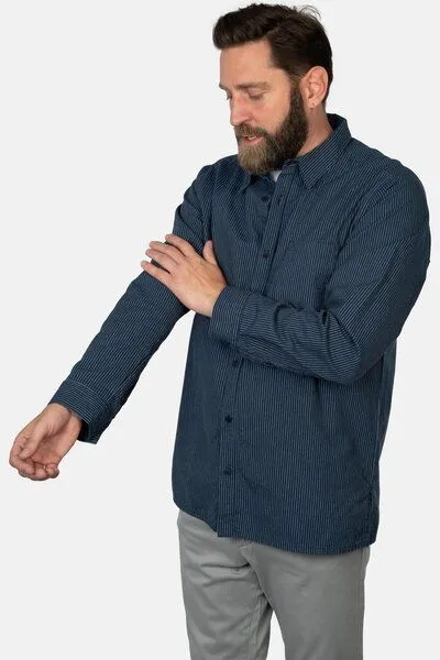 Hanseheld Hanseheld Herren Hemd Fischer, Schmal blau/weiß gestreift, – Produktbild 3 von 3