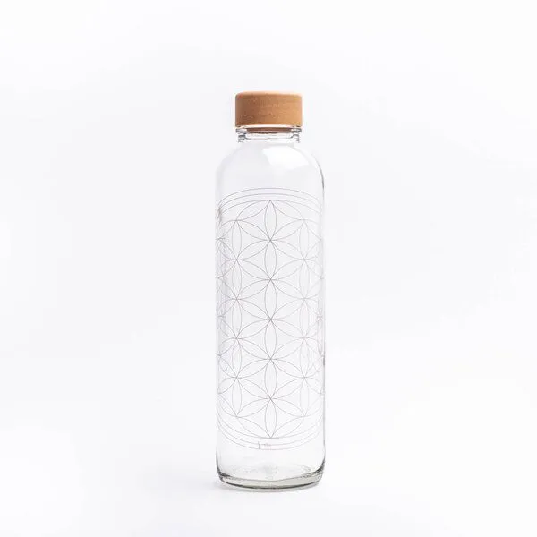Carry Bottles Carry Bottles Glastrinkflasche 0.7l, Flower of life, – Produktbild 1 von 4