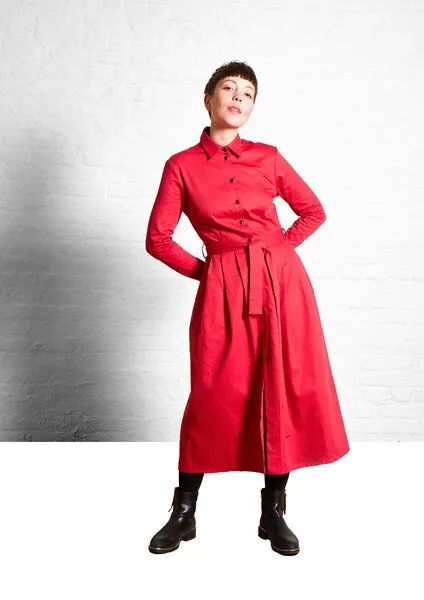 Sophia Schneider-Esleben Sophia Schneider-Esleben Dress Marie, Red - Damenkleid aus Bio-Baumwolle – Produktbild 1 von 3