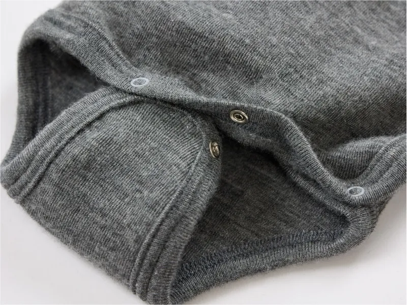 Lilano Lilano Baby Wickelbody Langarm Wolle Seide melange-grau Gr.62, Grau, – Produktbild 2 von 2