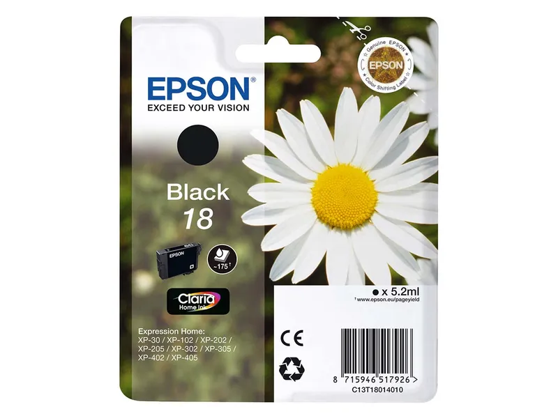 Epson Epson Tintenpatrone T1801/ 18 schwarz – Produktbild 2 von 3
