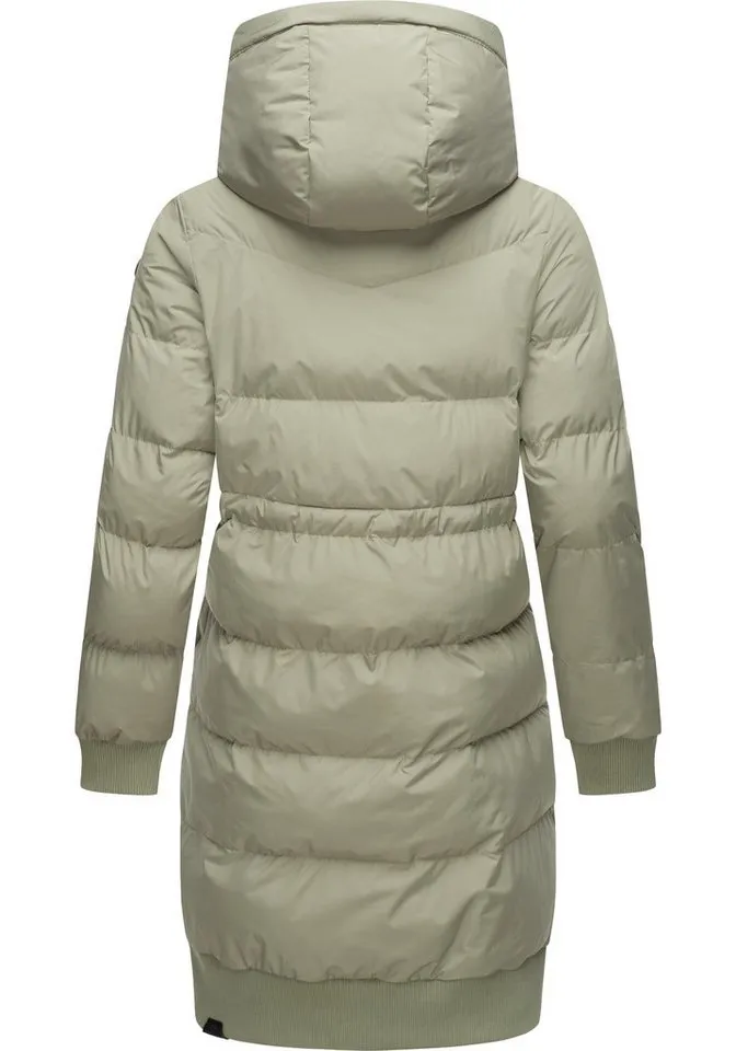 ragwear ragwear Steppmantel Briosh Wasserdichter Damen Wintermantel mit Kapuze, Gelb|grün, – Produktbild 4 von 4
