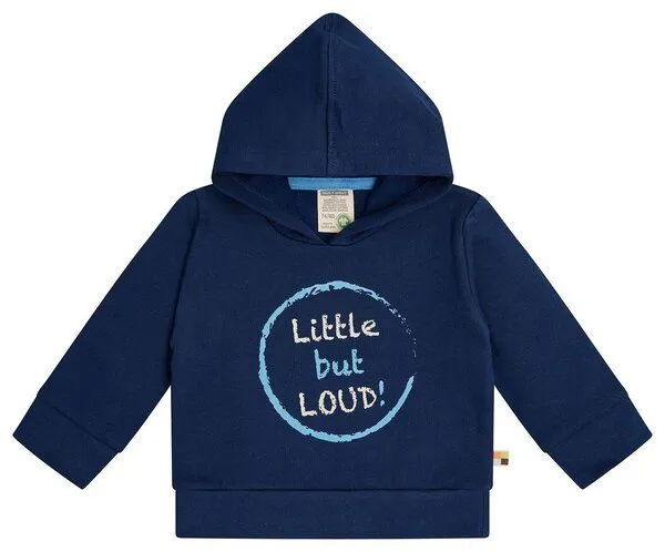 loud + proud loud + proud Babys & Kinder Hoodie mit Druckmotiv, GOTS-zertifiziert, Ultramarine, – Produktbild 1 von 2
