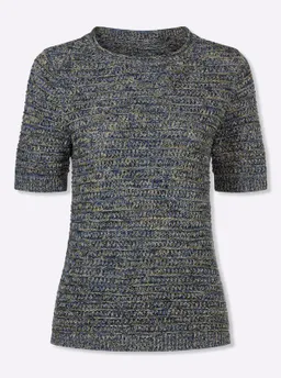 Witt Baumwollpullover jeansblau-schwarz-gemustert – Produktbild 1 von 1
