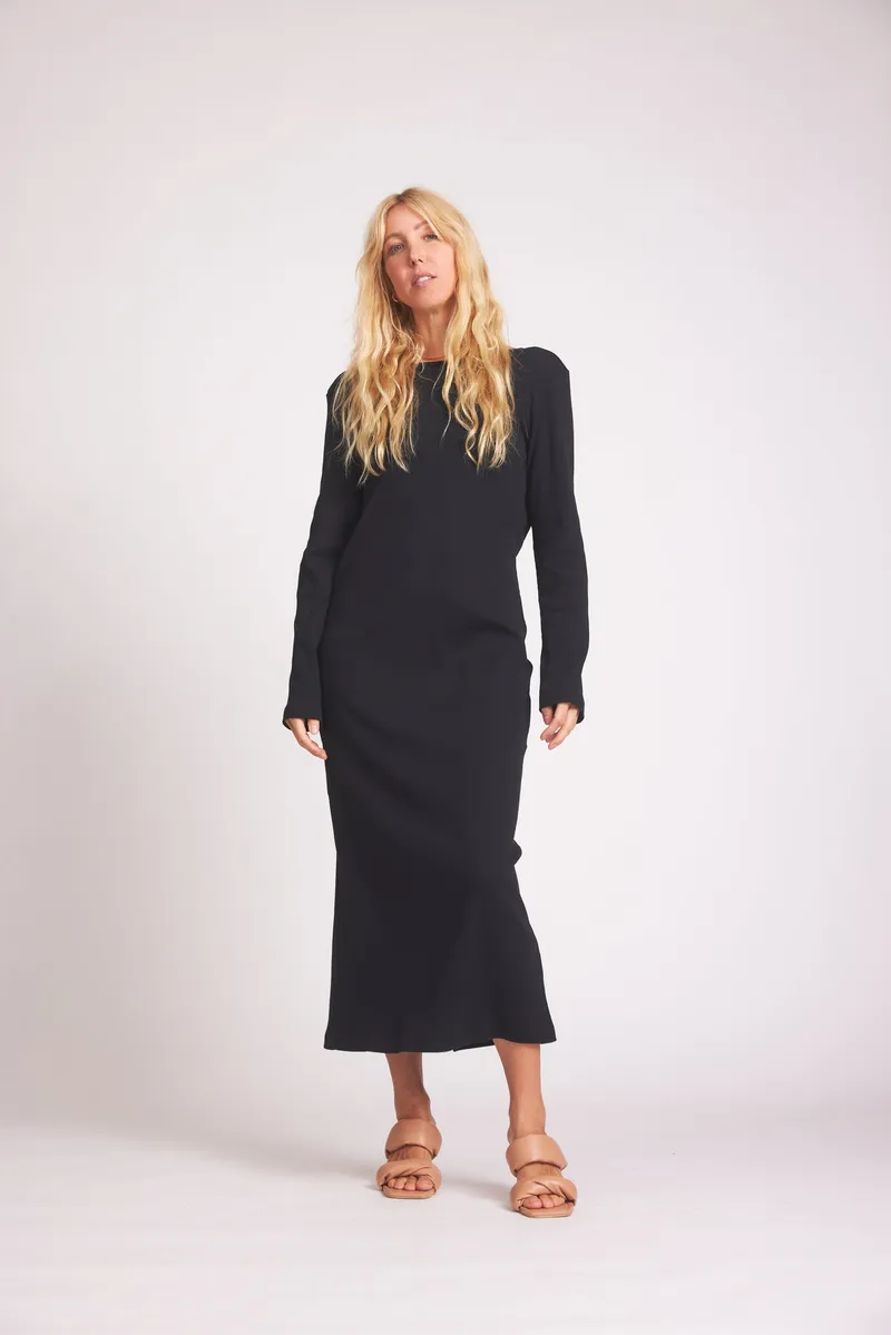 Baìge the Label Baìge the Label Damen vegan Kleid Bina, Schwarz, – Produktbild 1 von 3