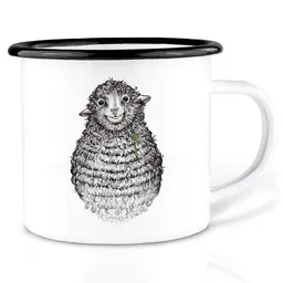 LIGARTI Emailletasse »Wollfried« von LIGARTI | 300 oder 500 ml | handveredelt in Deutschland | Cup, Kaffeetasse, Emaillebecher, Camping Becher – Produktbild 1 von 1