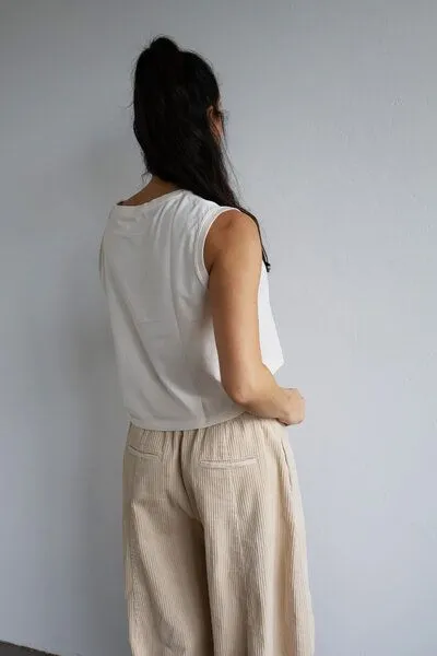 Kultgut Kultgut Biofair- Vegan Vintagelook CropTop - 100% Biobaumwolle, White, – Produktbild 4 von 4