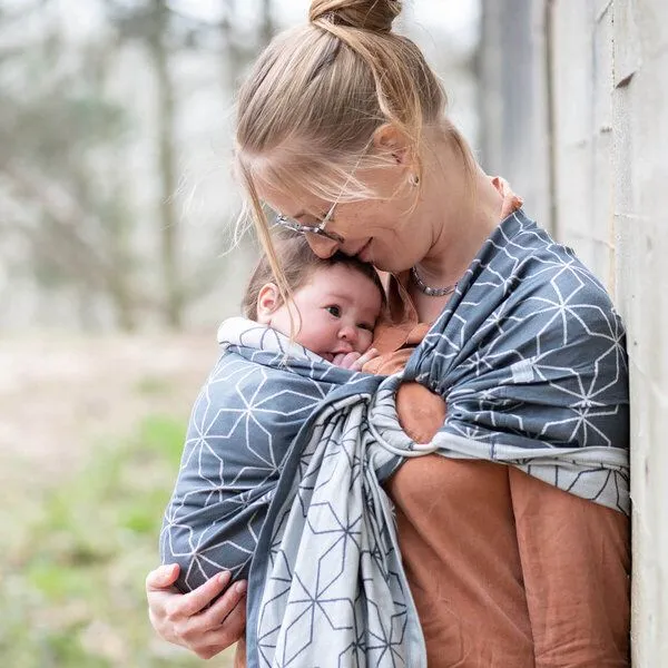 Hoppediz Hoppediz Babytragetuch - Ring-Sling kbA, Malmö denim, – Produktbild 3 von 4
