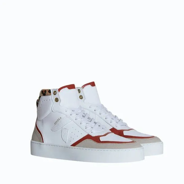 Ashoka Paris Ashoka Paris Mateo High-Top Sneaker Terrakotta-Leopard, Biobasiert & Recycelt – Produktbild 2 von 5