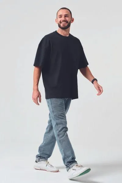 COREBASE COREBASE Oversized TShirt - Heavyweight - 300 g/m², Schwarz, – Produktbild 4 von 4