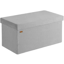 Casaria® Sitzbank Grau Cord 76x38x38cm MDF faltbar – Produktbild 1 von 1