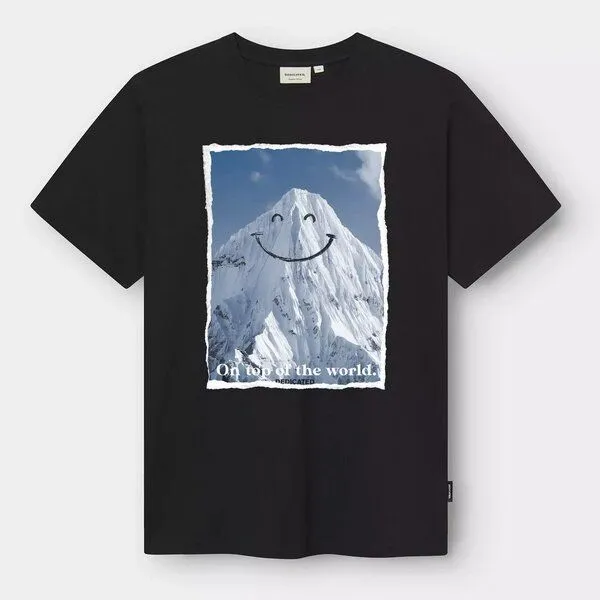 Dedicated DEDICATED T-Shirt Stockholm "Happy Mountain" - aus Bio-Baumwolle – Produktbild 1 von 2