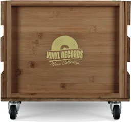 Stagecaptain Holzkiste Emil Schallplattenkiste Bambus Braun für bis zu 100 LPs (1 St), für bis zu 100 LPs - aus Vollholz im Retro-Design – Produktbild 1 von 1