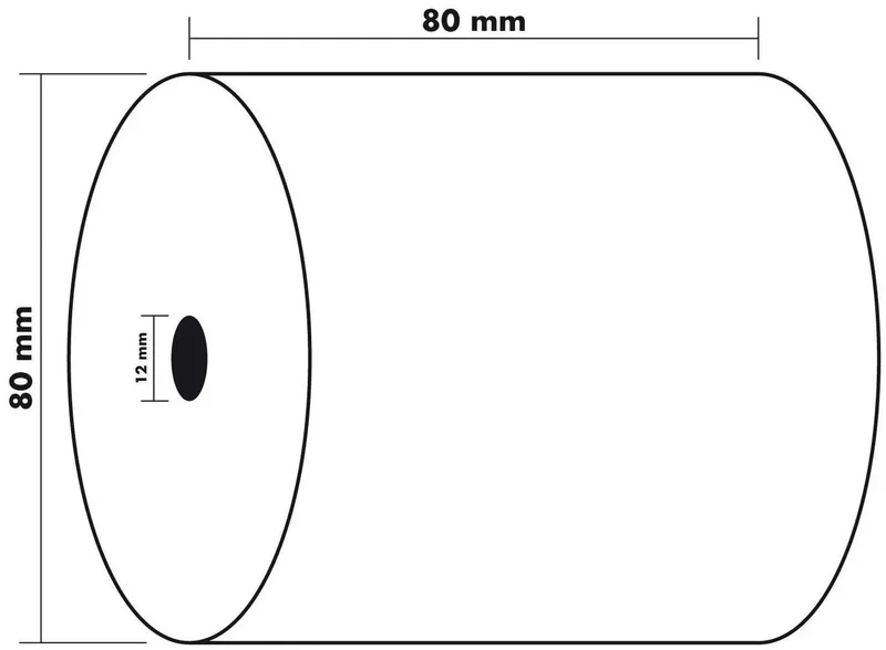 Exacompta Exacompta Endlospapier 20x Rolle 1-lagig thermisch Kasse 55g B: 80mm L: 172m Weiß 43706E, Kassenrollen, Weiß, – Produktbild 5 von 5