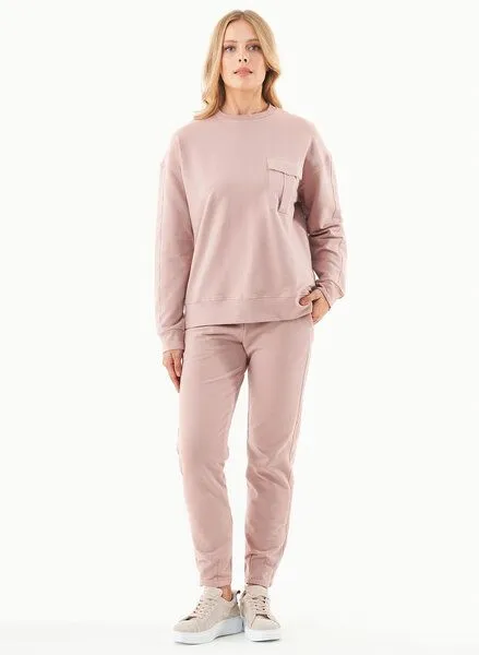 ORGANICATION ORGANICATION Sweathose aus Bio-Baumwolle, Rosa(misty rose), – Produktbild 2 von 3