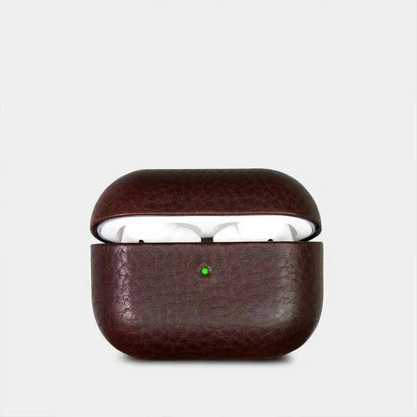 GOOD WILHELM GOOD WILHELM Airpod Case aus Vachetta Leder, Chocolate, – Produktbild 1 von 2