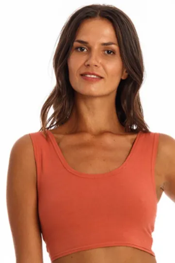 RAVENS VIEW IBIZA RAVENS VIEW IBIZA Damen vegan Yoga Top Erde Rot, Dunkelorange, – Produktbild 2 von 2