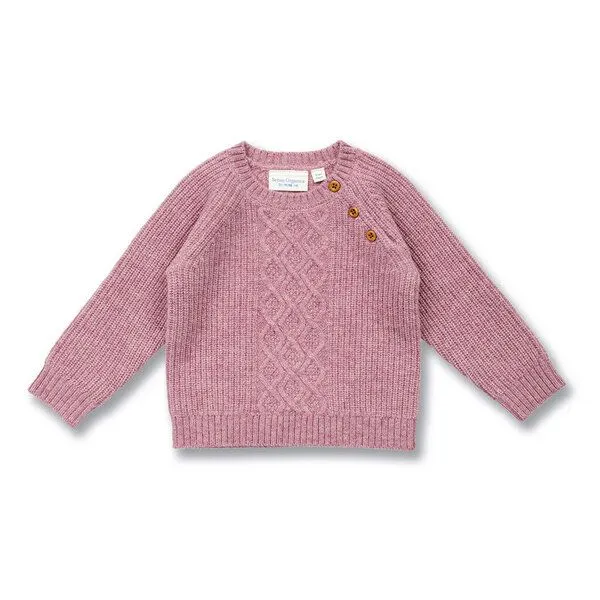 Sense Organics Sense Organics Baby Wollpullover, Modell DIBOO, Mauve melange, – Produktbild 1 von 4
