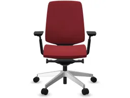 profim profim Bürodrehstuhl "LIGHT UP" mit Armlehnen, Gestell: silber, Stoff: rot – Produktbild 1 von 1