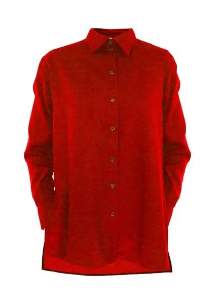 Sophia Schneider-Esleben Sophia Schneider-Esleben Unisex Shirt Lui, Red - Unisex Hemd Damenhemd und Herrenhemd aus Bio-Baumwolle – Produktbild 1 von 4