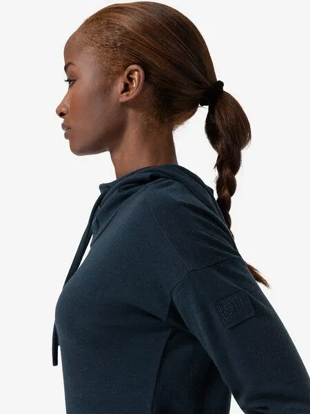 Super.Natural Super.Natural Kapuzenpullover Funnel Bio für Damen, Merino, Blueberry, – Produktbild 2 von 4