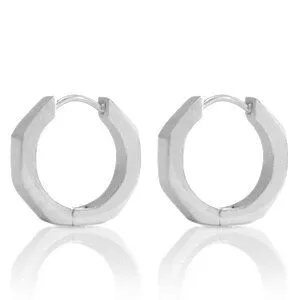 ELEKTROPULLI Eckige Creolen 16mm von Elektropulli, Silber, – Produktbild 1 von 1