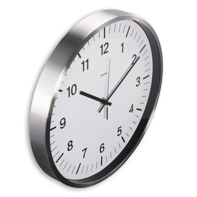 Hama Hama DCF-Funkwanduhr "Java", Ø 35 cm, Silber, – Produktbild 3 von 4