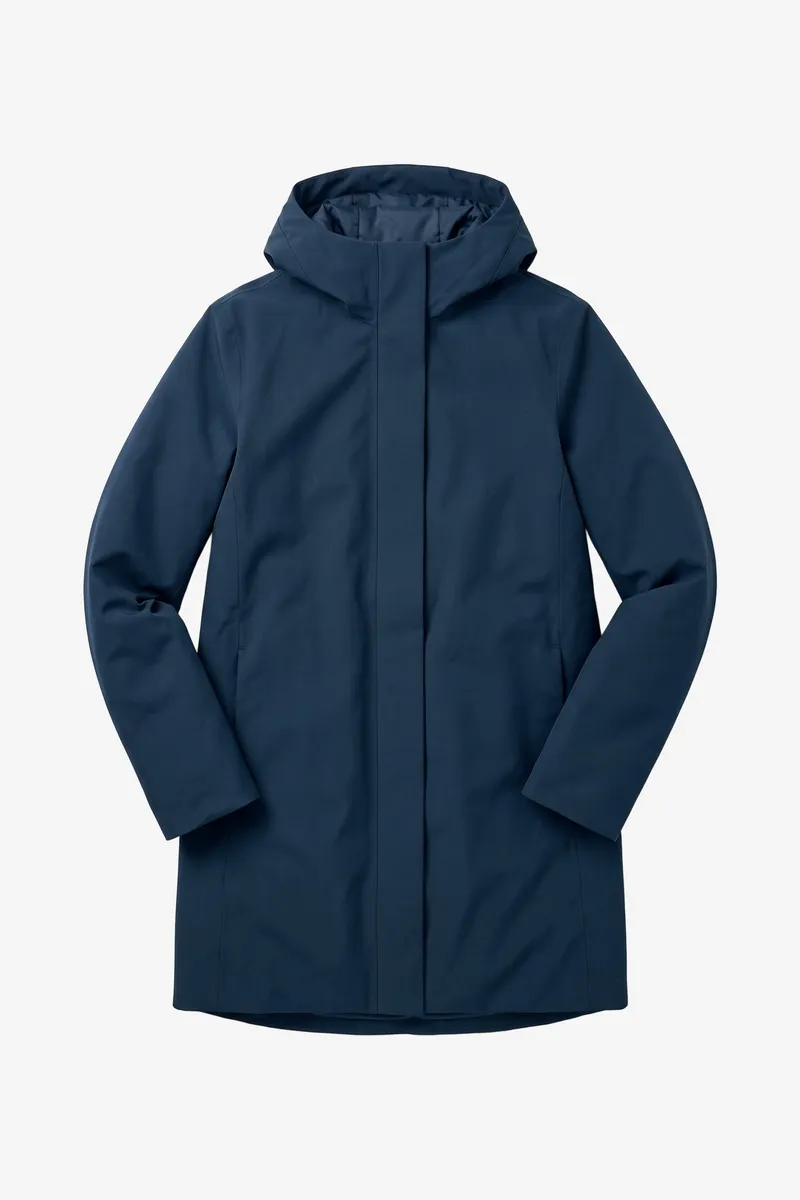 KnowledgeCotton Apparel KnowledgeCotton Apparel Damen vegan Softshell Jacke Total Eclipse In Blau, Blau, – Produktbild 1 von 2