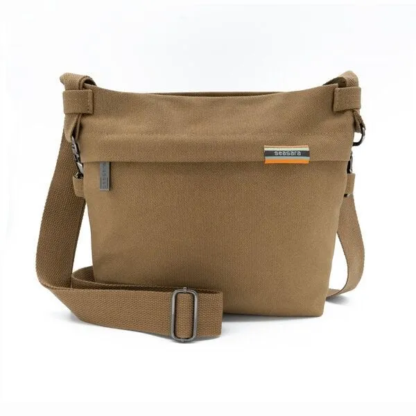 seasara seasara Tasche Umhängetasche aus Bio-Baumwolle (Canvas), Camel, – Produktbild 2 von 8