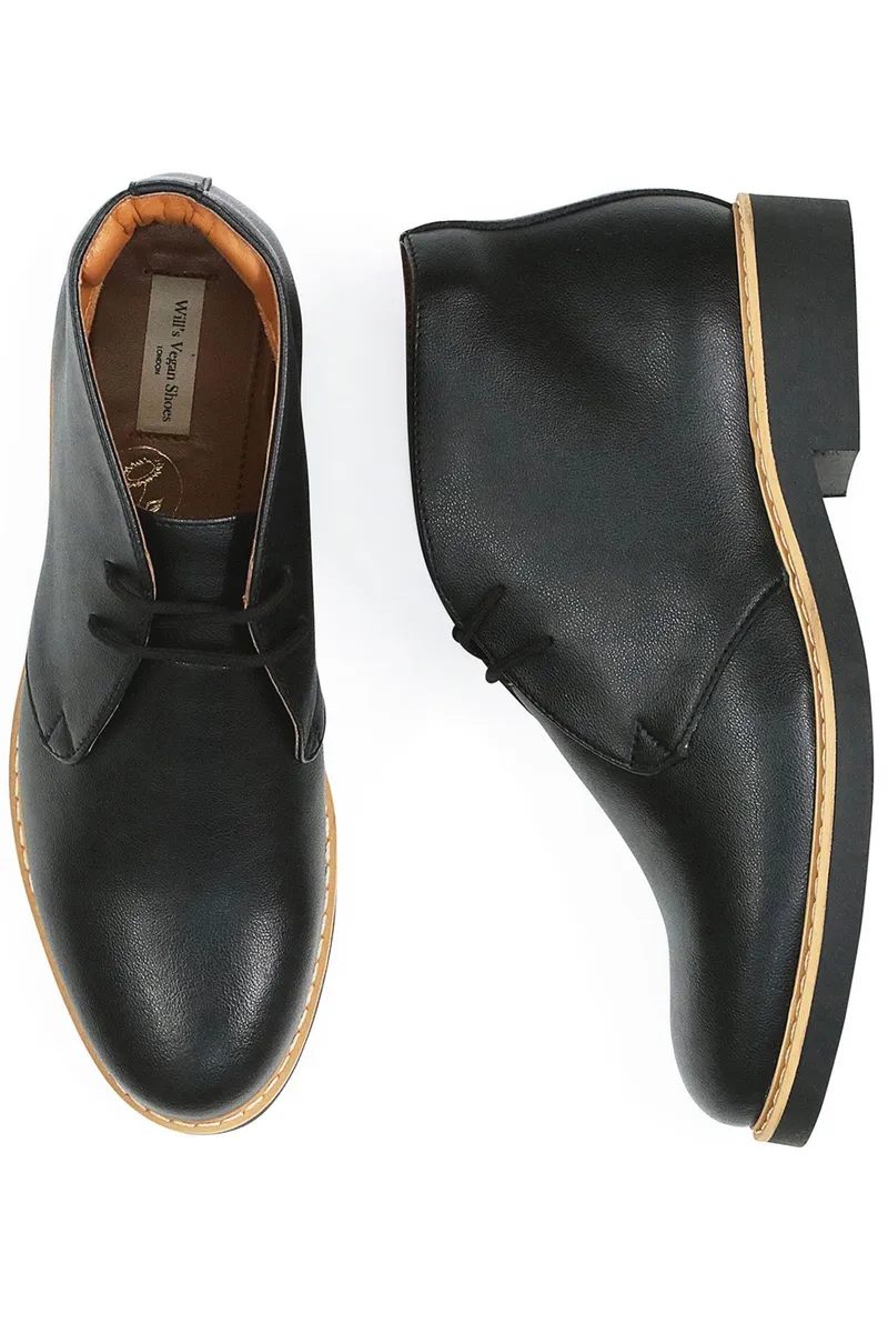 Will's Vegan Store Will's Vegan Store Damen vegan Desert Boots Signature Schwarz, Schwarz, – Produktbild 1 von 2