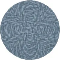 myfelt myfelt Filzkugelteppich rund, 100% Schurwolle, Hellblau (mia), – Produktbild 1 von 1