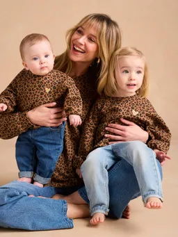 Envie De Fraise Damen Sweatshirt Mama-Tochter-Capsule LEOPARD ENVIE DE FRAISE 100% Bio-Baumwolle GOTS-zertifiziert personalisierbar – Produktbild 1 von 1