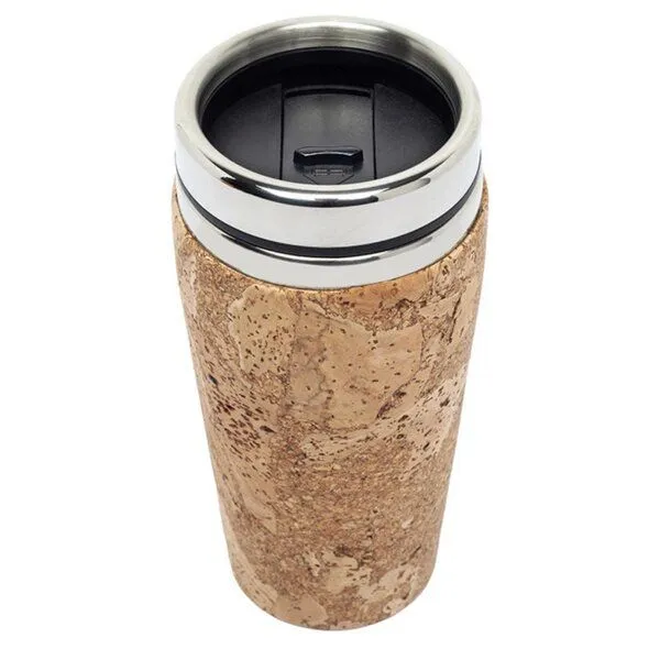 Kork-Deko Kork-Deko Edelstahl Coffee To Go Thermo-Becher mit Kork-Mantel, 450ml – Produktbild 2 von 4