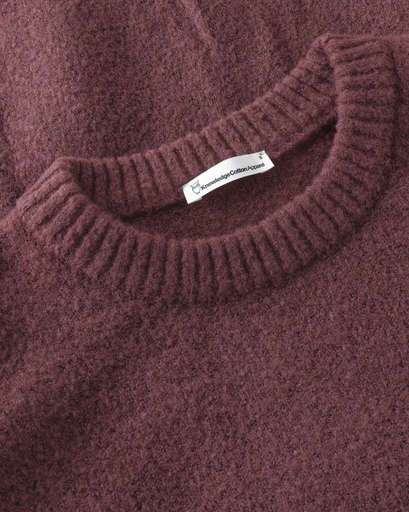 KnowledgeCotton Apparel KnowledgeCotton Apparel Damen vegan Pullover Soufflé Garn Bordeaux, Rot, – Produktbild 1 von 2