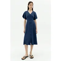 thinking mu Thinking MU Damen vegan Kleid Fitted Waist Laura Marineblau – Produktbild 1 von 1