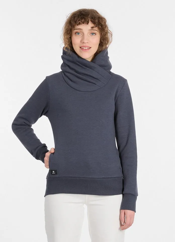 ragwear ragwear Sweatshirt ANABETH mit hohem Stehkragen, aus Baumwolle und Polyester, in Sweatware, Blau, – Produktbild 1 von 1