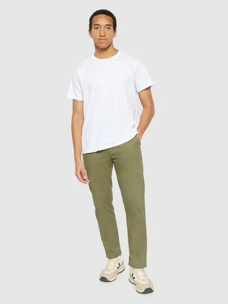 KnowledgeCotton Apparel KnowledgeCotton Apparel Canvas Hose CHUCK aus Bio-Baumwolle, Grün (burned olive), – Produktbild 2 von 4