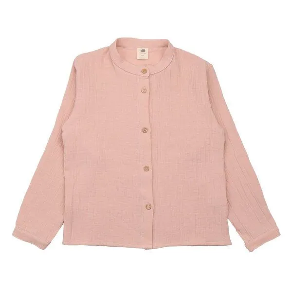 Walkiddy Kinder Hemdbluse GOTS zertifiziert – Bio-Baumwolle, Rosa, langärmelig, Knopfleiste, weich & bequem | Walkiddy, Pink, – Produktbild 1 von 3