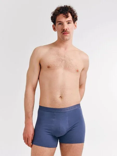 erlich textil erlich textil Casual Cotton Pants im 3er Pack, enge Boxershorts aus Bio-Baumwolle, made in Europe, Graublau, – Produktbild 5 von 5