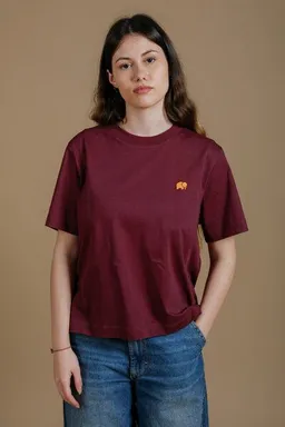 Trendsplant Trendsplant Women's Organic Essential T-Shirt Burgundy – Produktbild 1 von 1