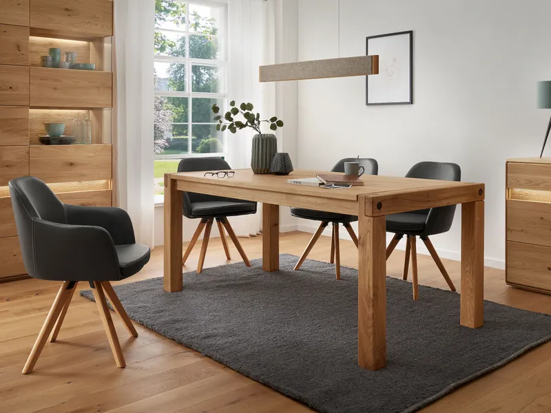 allnatura Tisch "Robero" | 90x160 cm, Naturholz, – Produktbild 2 von 2