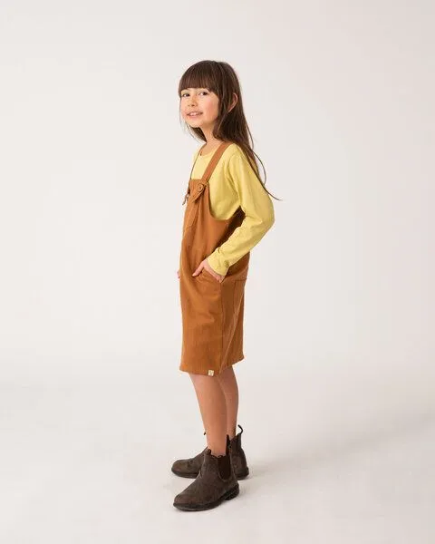 MATONA Matona Latzkleid für Kinder aus Canvas Bio-Baumwolle / Retro Pinafore Dress, Biscuit, – Produktbild 2 von 4