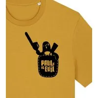 päfjes päfjes Pinguin Paul vs. Evil - Fair Wear Männer Bio T-Shirt, Gelb (ochre), – Produktbild 1 von 1